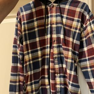 Pac sun men’s hooded flannel